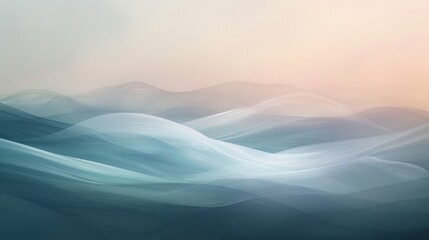 Wall Mural - Ethereal background with wave textures on a serene wallpaper