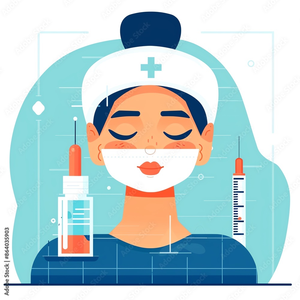 Doctor performing a minimally invasive facelift with local anesthesia ...