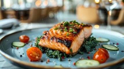 Sticker - The Grilled Salmon Dish