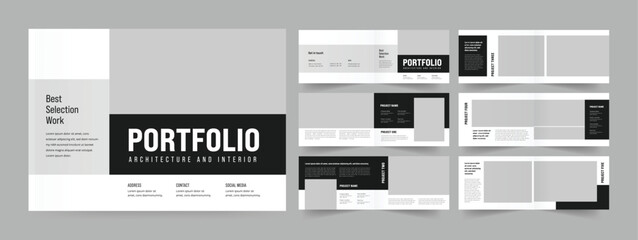 Wall Mural - architecture portfolio and landscape portfolio layout template