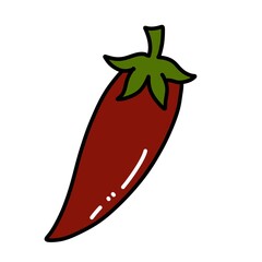 Sticker - isolated chili pepper cartoon design