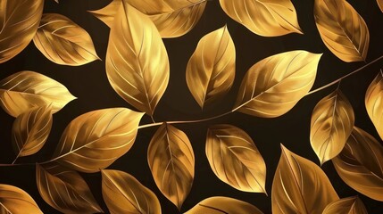 Wall Mural - Gilded Foliage 