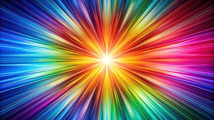 Sticker - Colorful abstract art with radiating lines, colorful, abstract, art, radiating, lines, vibrant, background, vivid