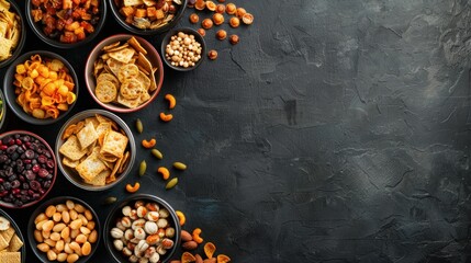 Wall Mural - Gourmet Bar Snacks with copy space 