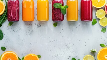 Immune-Boosting Juices with copy space  