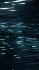 Poster - Blue background. Design.White rays of light flying in different directions in the animation.