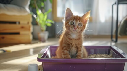 Wall Mural - The Cute Ginger Kitten