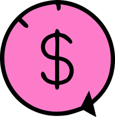 Sticker - money icon