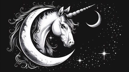 Unicorn in the Night Sky.
