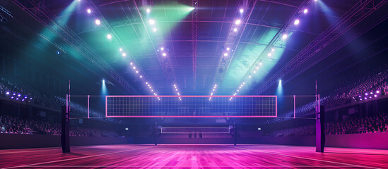 Wall Mural - concept modern volleyball indoor stadium