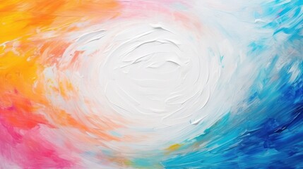 Canvas Print - Abstract watercolor background with white copy space.