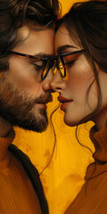 Wall Mural - portrait of a couple