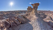 © robertharding - A solitary rock hoodoo in the purple badlands near Hamilili Point on the south end of Petrified Forest National Park, Arizona, United States of America, North America