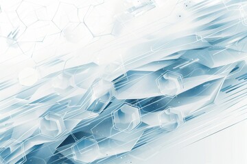 Poster - Hexagonal banner design, white background