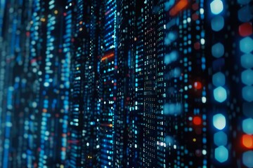 Poster - technology background. data visualization. a matrix style background. data flow. images in 4k.