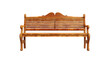 © Tasriv - A traditional color wooden bench with a classic design, set on a transparent background