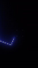Aufkleber - Graph lines in monitor image. Motion. Business diagram with neon lines. Pixel image of moving glowing lines of graph