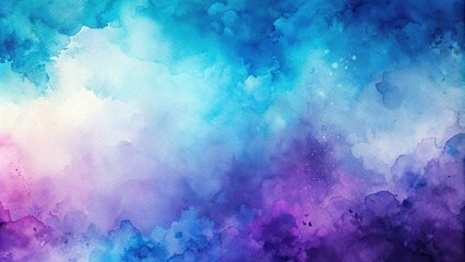 Wall Mural - Abstract watercolor background in shades of blue and purple , watercolor, abstract, background, texture, painting, artistic