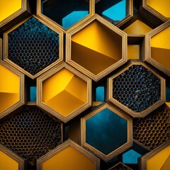 abstract hexagonal patterns like honeycomb