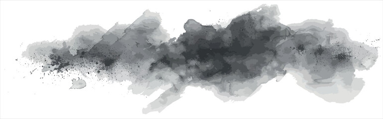 Poster - Watercolor stains with natural stains on paper. Abstract background with isolated frame painted 