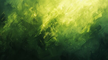 Wall Mural - Ethereal abstract background with sweeping brushstrokes light effects and olive-lime gradient