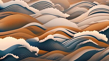 Poster - abstract wave pattern generative ai