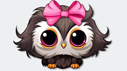 Wall Mural - a cute cartoon baby owl