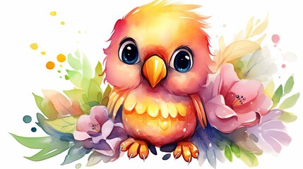 Wall Mural - cute and adorable baby parrot