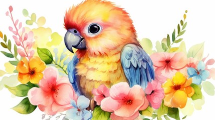 Sticker - red and yellow macaw