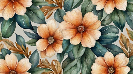 Wall Mural - pattern with flowers