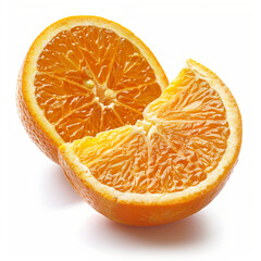 Wall Mural - sliced ​​orange on white background