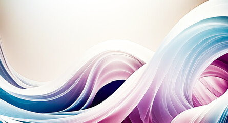 Wall Mural - Abstract Curved Lines in Pastel Colors