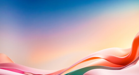 Wall Mural - Abstract Colorful Swirls on a Gradient Background