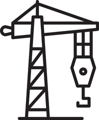 Wall Mural - Industrial Construction Crane Icon