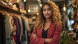 © Bijac - boutique boss confident young female entrepreneur posing in her stylish clothing store embodying success and fashion business photography