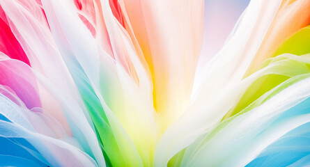Rainbow Tulle Fabric Texture