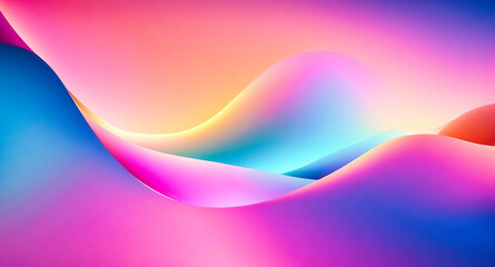 Poster - Abstract Gradient Background with Wavy Lines