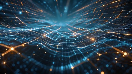 Wall Mural - abstract data transfer tech wallpaper