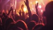 © Bijac - electric atmosphere cheering crowd at rock concert with vibrant stage lights dynamic music event photography