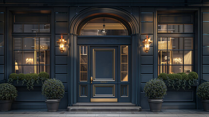 A façade of a traditional French-style fashion boutique store