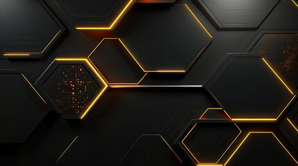 Poster - abstract background with hexagons