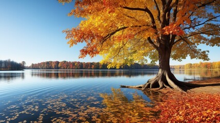 Wall Mural - autumn in the city