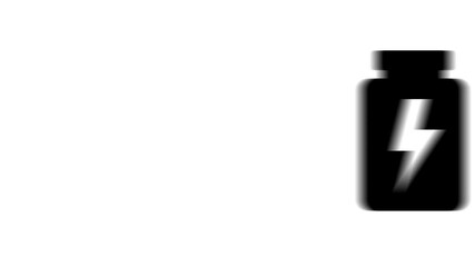 Poster - Animation set, power jar symbol. Animations: transparency, zooms, transition top to down, transition left to right, slide up to down, slide left to right