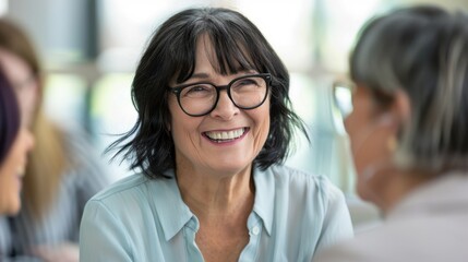 Poster - The smiling mature woman