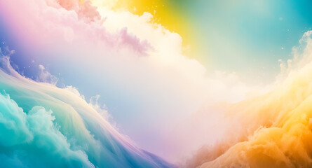 Sticker - Abstract Colorful Clouds Background