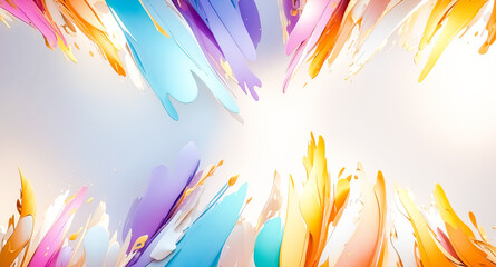 Poster - Abstract Colorful Paint Splashes