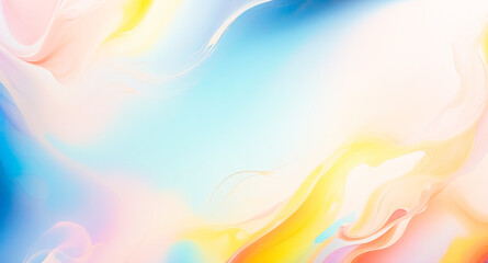 Poster - Abstract Blue, Yellow, Pink and Orange Background