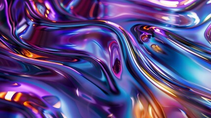 Colorful abstract liquid metallic background, vibrant and futuristic design. Digital art and creative concept