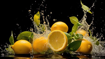 Poster - lemon in water