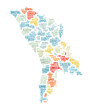 © Eugene Ga - Moldova Word Cloud. Country shape with region division. Moldova typography style image. Region names tag clouds. Vector illustration.
